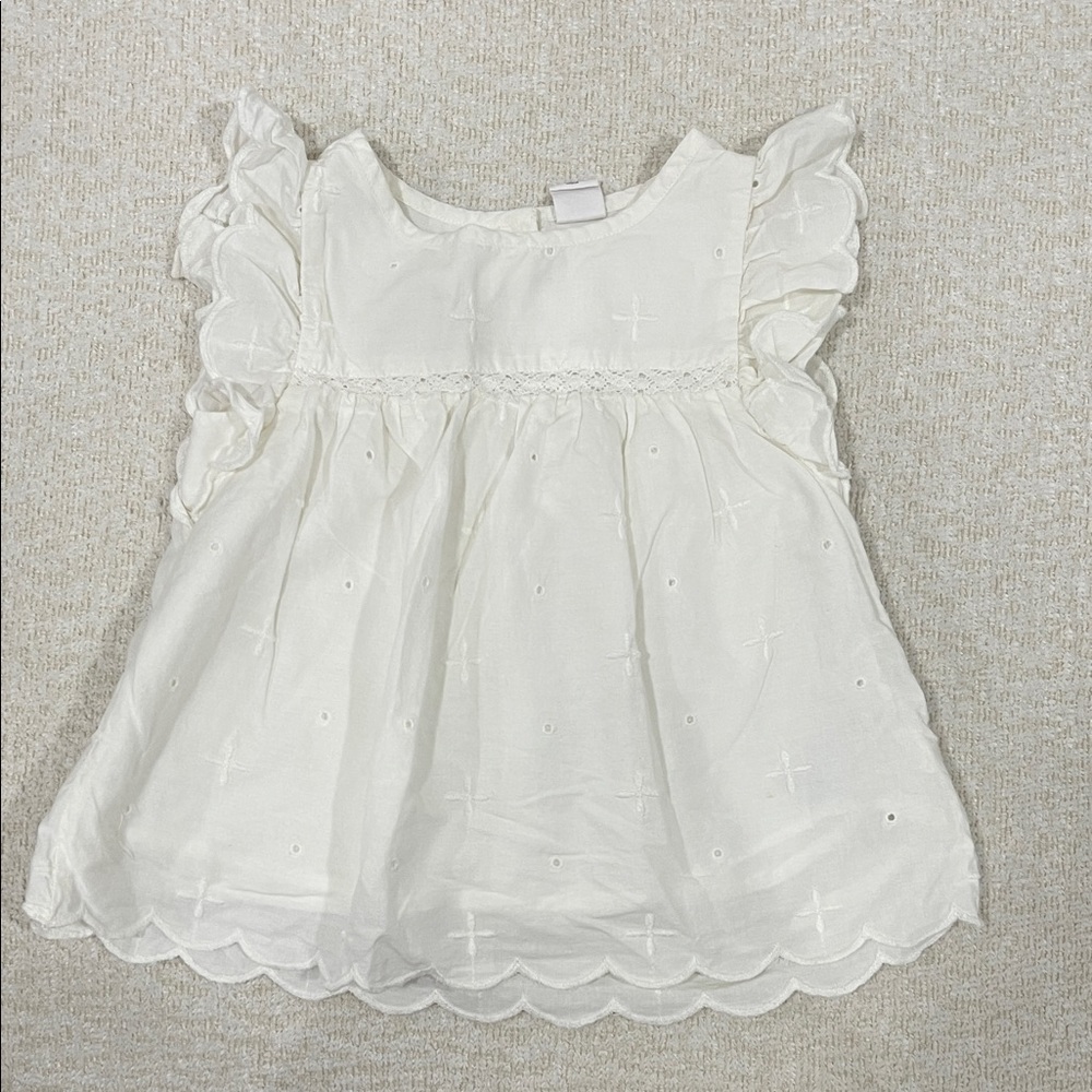 White Ruffled top